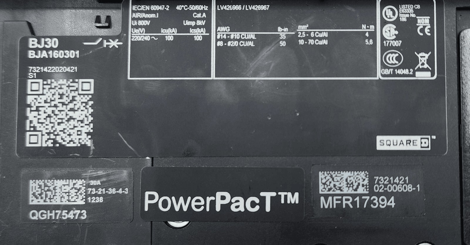 30 Amps, Square D #BJA160301, Circuit Breaker, 1-Pole, 277 Volts - Image 6