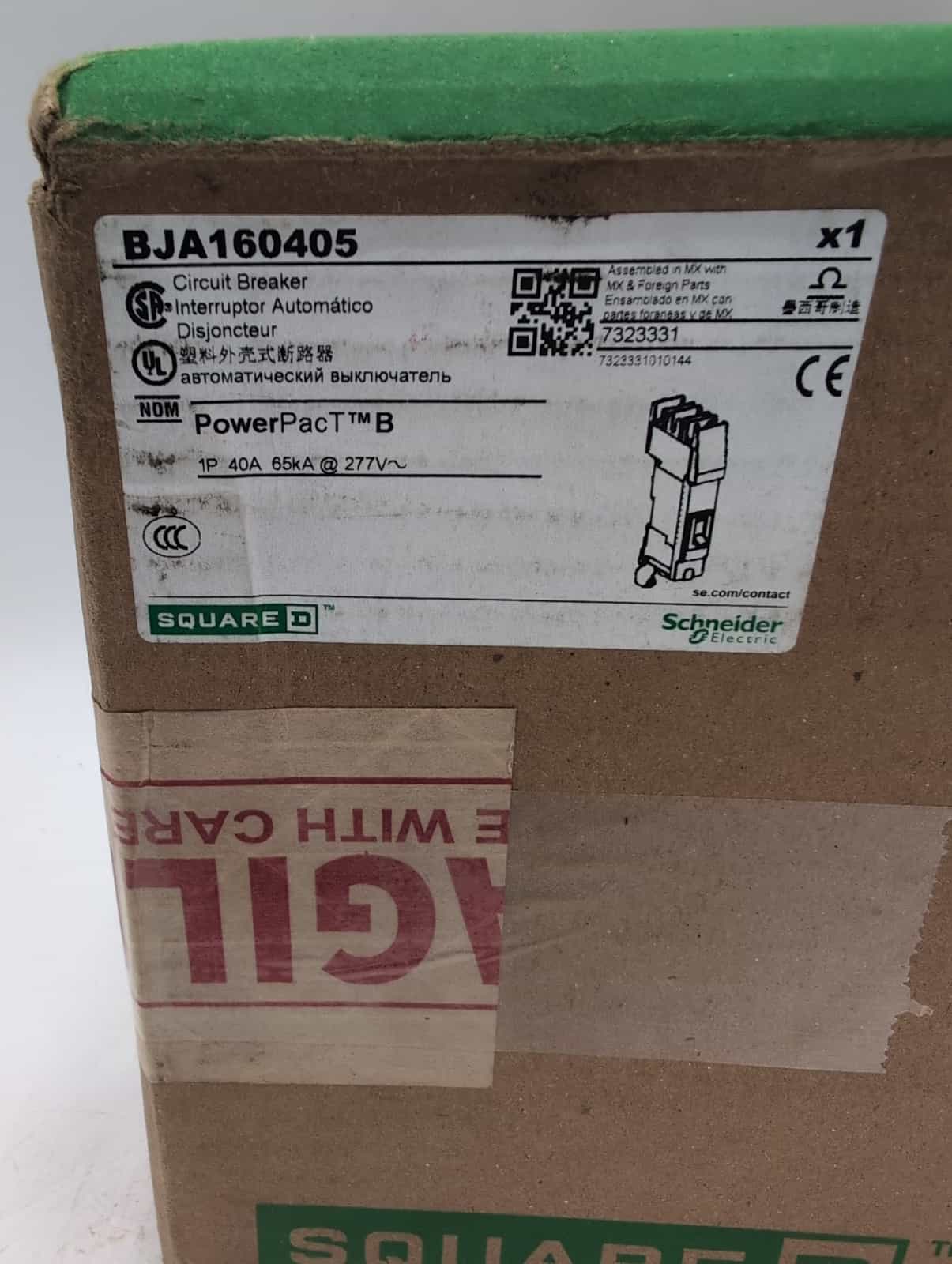 40 Amps, Square D #BJA160405, Circuit Breaker, 1-Pole, 277 Volts, NEW - Image 2
