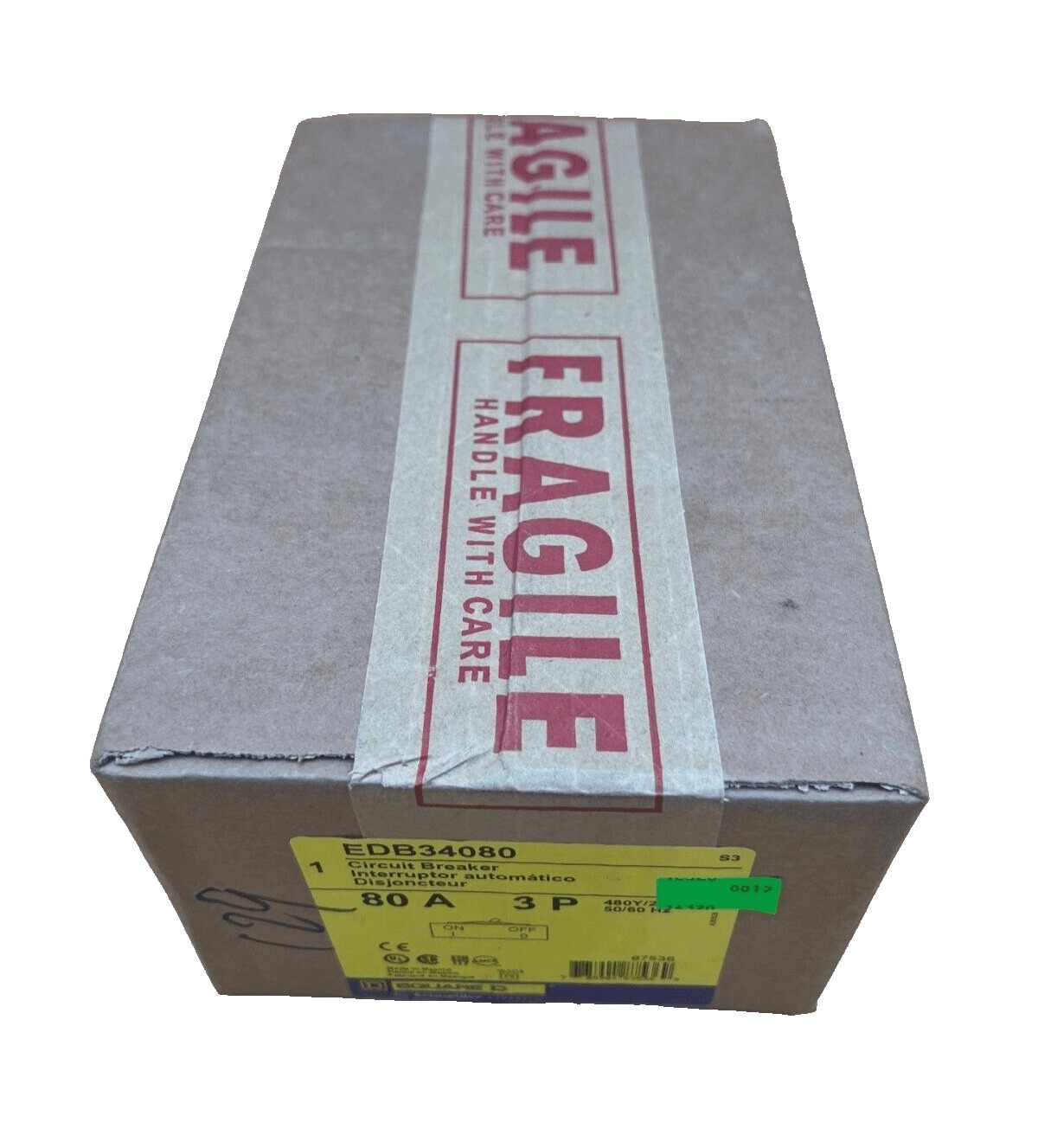 80 Amps, Square D #EDB34080, Circuit Breaker, 3-Pole, 480 Volts, NEW - Image 2