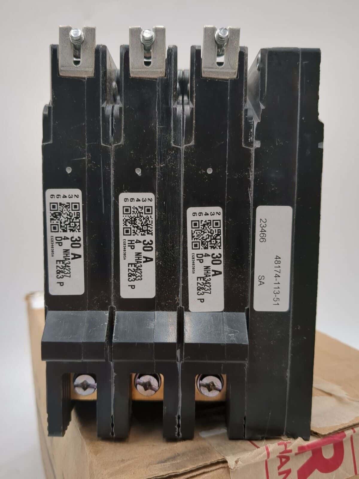 30 Amps, Square D #EGB34030SA, Circuit Breaker, 3-Pole, 480 Volts, Shunt Trip, Bolt-On, NEW - Image 6