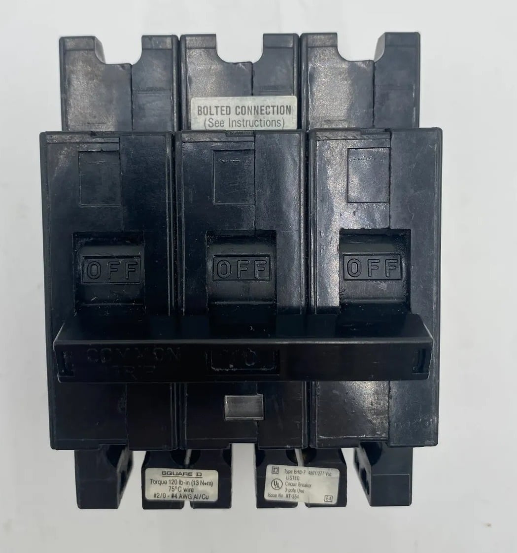 70 Amps, Square D #EHB34070, Circuit Breaker, 3-Pole, 480 Volts - Image 1