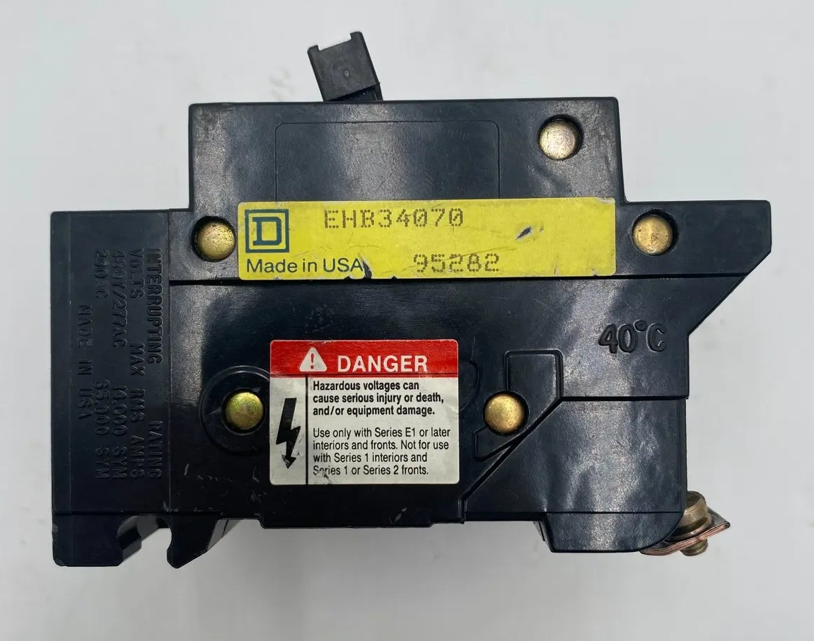 70 Amps, Square D #EHB34070, Circuit Breaker, 3-Pole, 480 Volts - Image 3