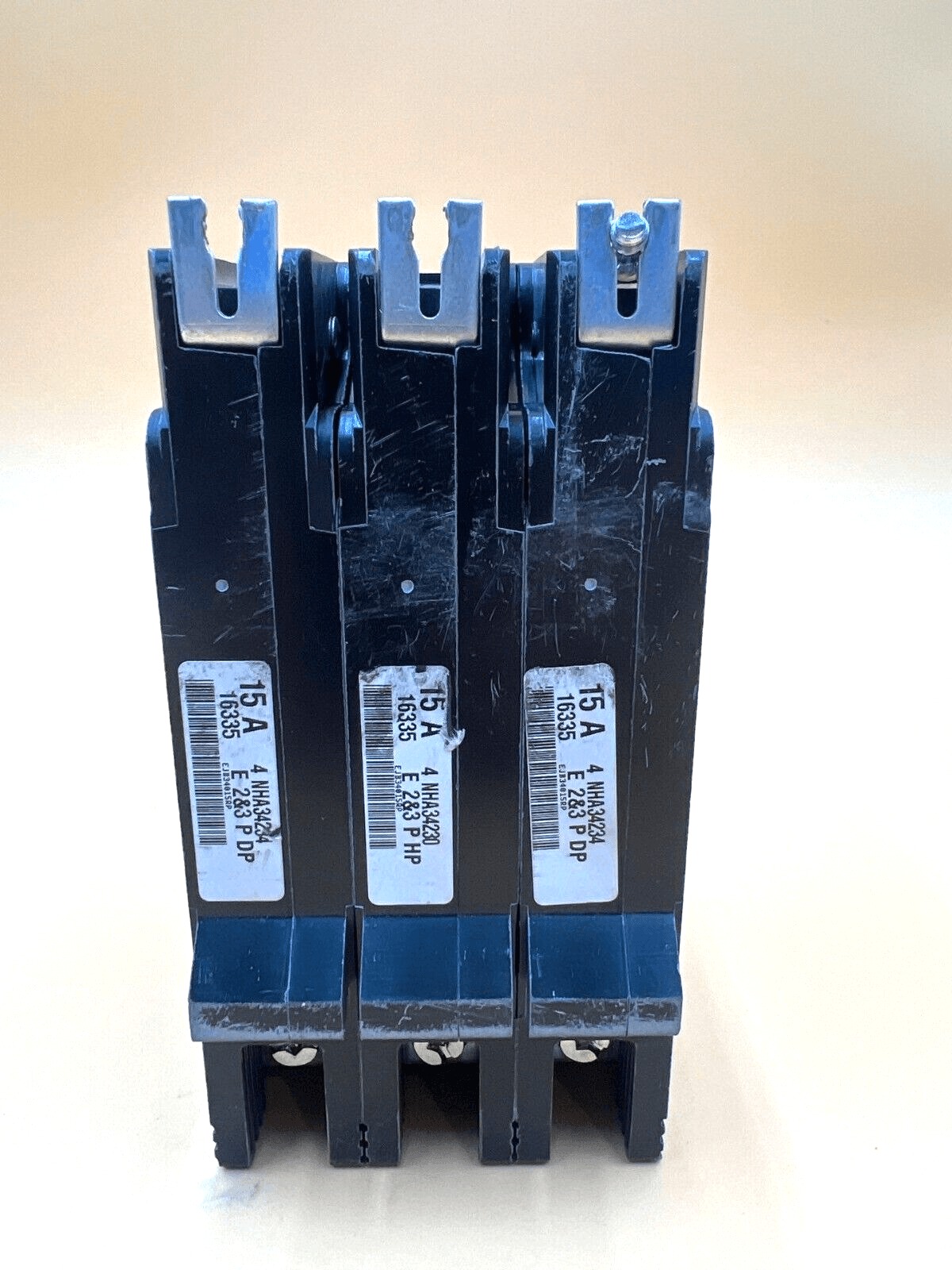 15 Amps, Square D #EJB34015, Circuit Breaker, 3-Pole, 480 Volts, Bolt-On - Image 2