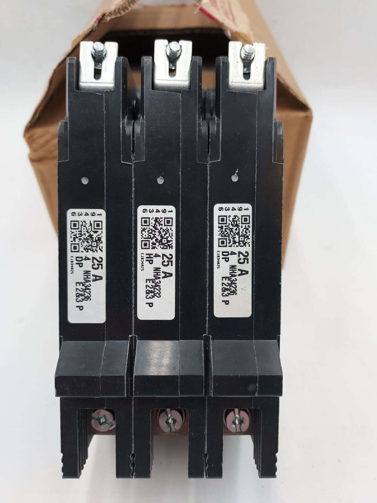 25 Amps, Square D #EJB34025, Circuit Breaker, 3-Pole, 480/277 Volts, Bolt-On, NEW - Image 3