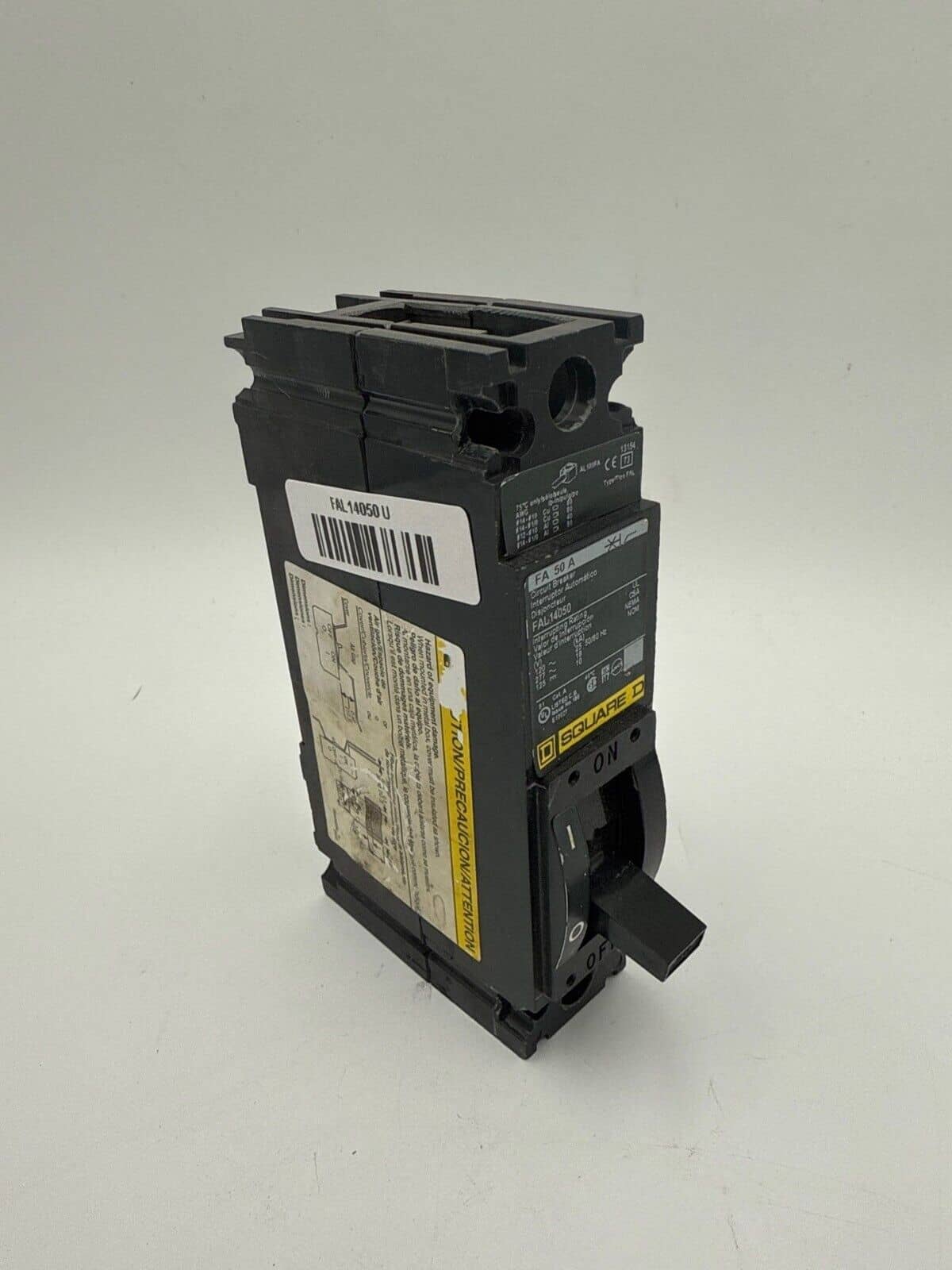50 Amps, Square D #FAL14050, Circuit Breaker, 1-Pole, 277 Volts - Image 3