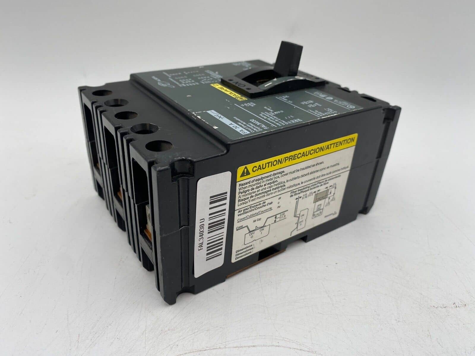 30 Amps, Square D #FAL34030, Circuit Breaker, 3-Pole, 480 Volts, Bolt-On - Image 8