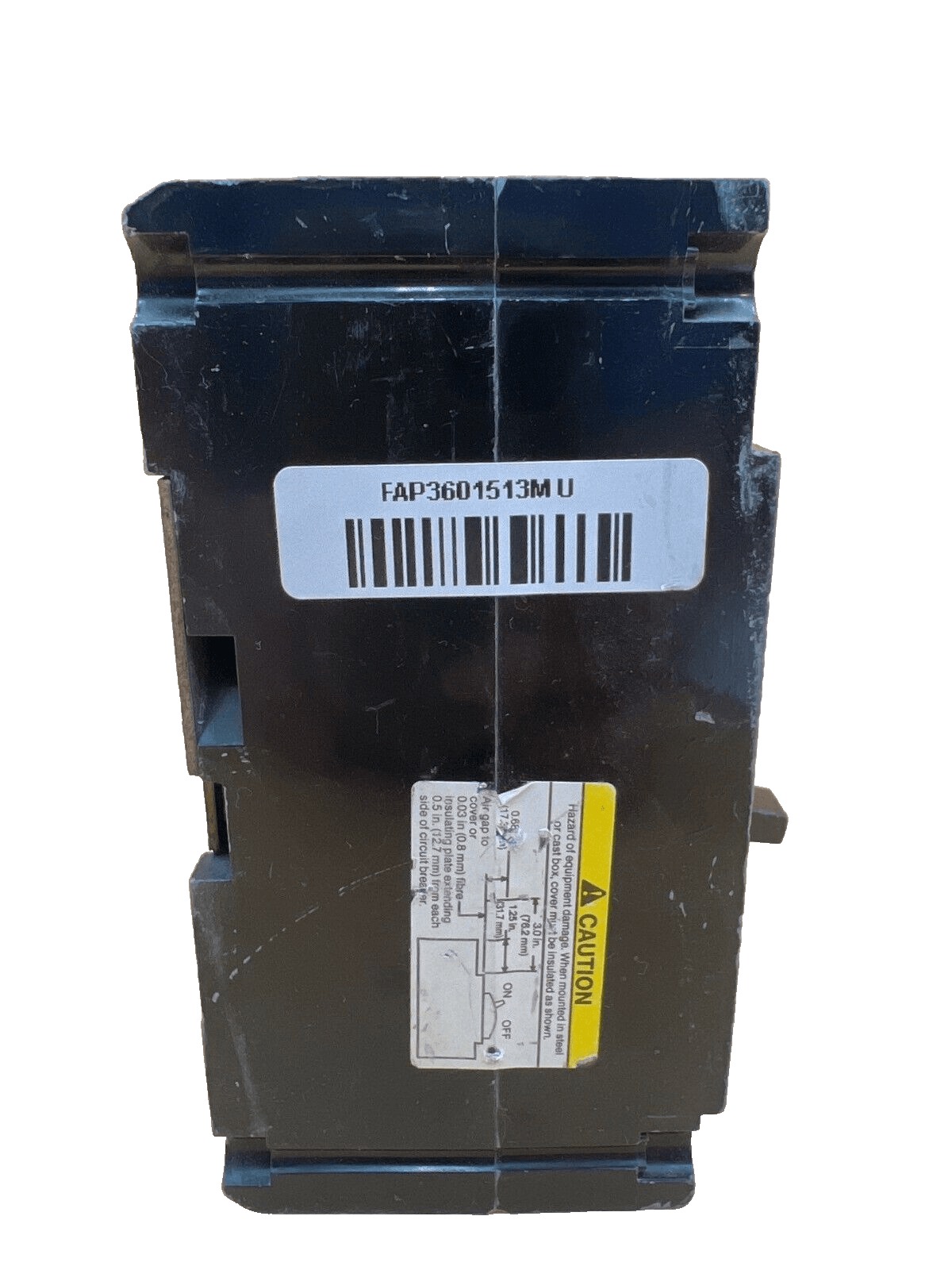 15 Amps, Square D #FAP3601513M, Circuit Breaker, 3-Pole, 600 Volts, Lug to Lug - Image 3