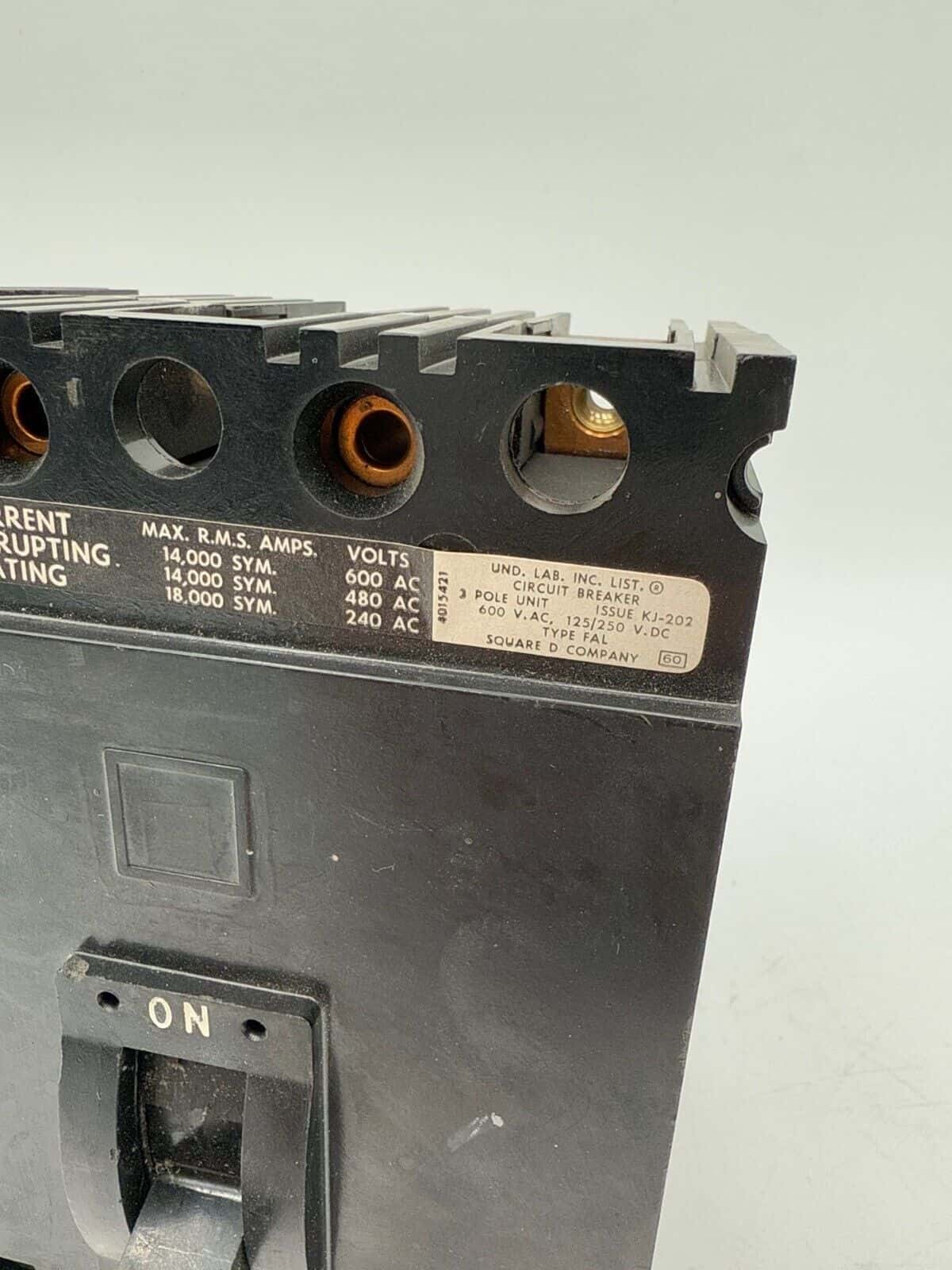 30 Amps, Square D #FAP36030, Circuit Breaker, 3-Pole, 600 Volts - Image 2