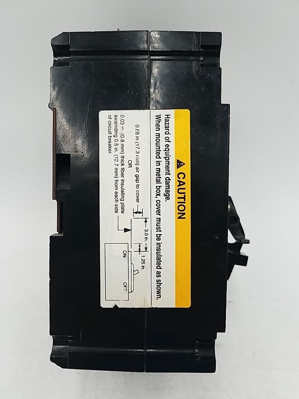50 Amps, Square D #FHL3605016M8041, Circuit Breaker, 3-Pole, 600 Volts, Bolt-On - Image 4
