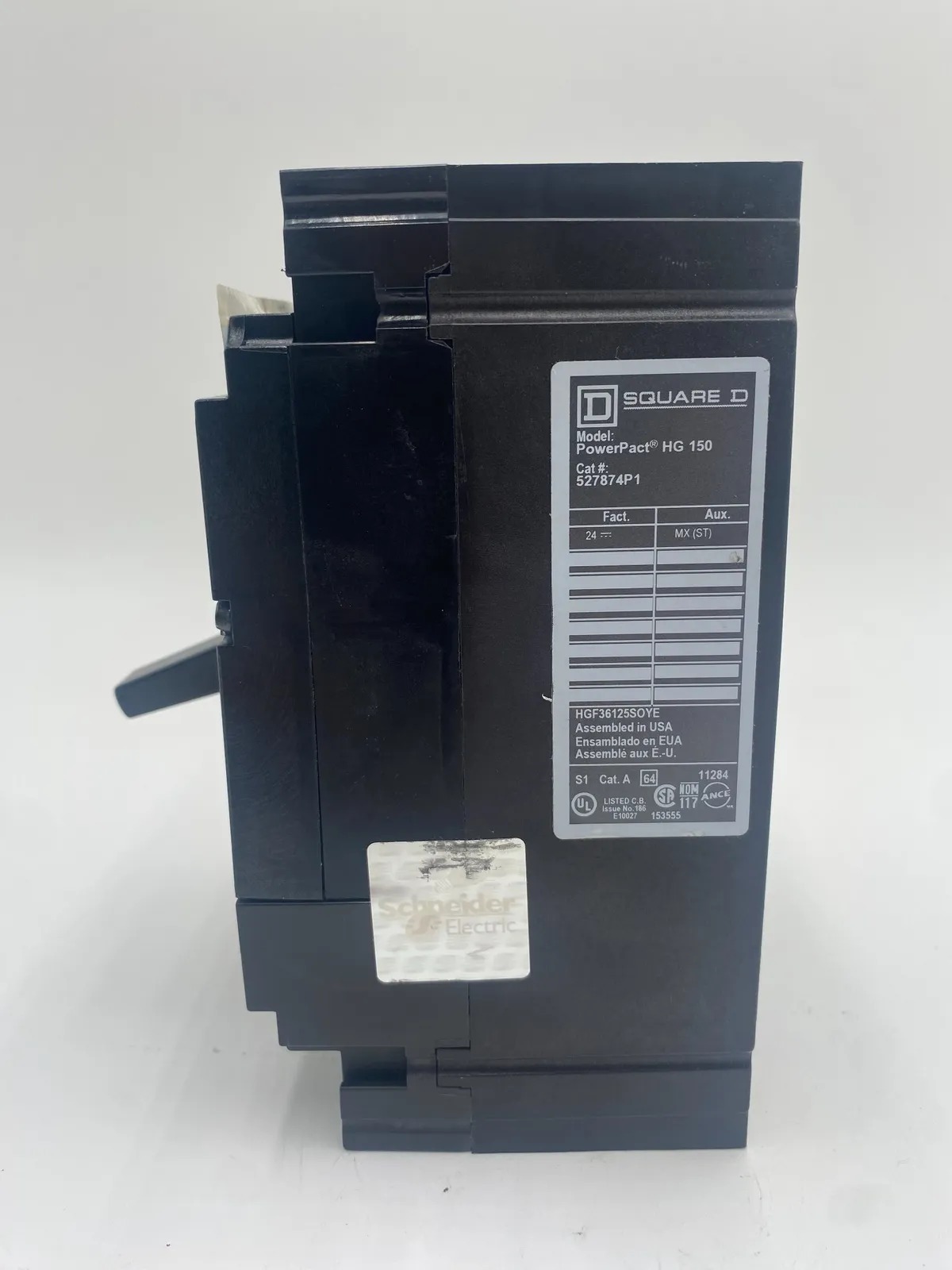 125 Amps, Square D #HGL36125, Circuit Breaker, 3-Pole, 600 Volts - Image 5