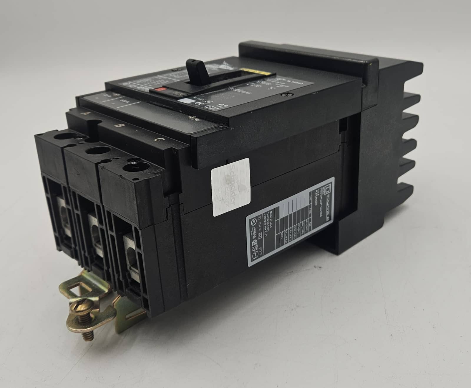 25 Amps, Square D #HJA36025, PowerPact I-Line Circuit Breaker, 3-Pole, 600 Volts - Image 3