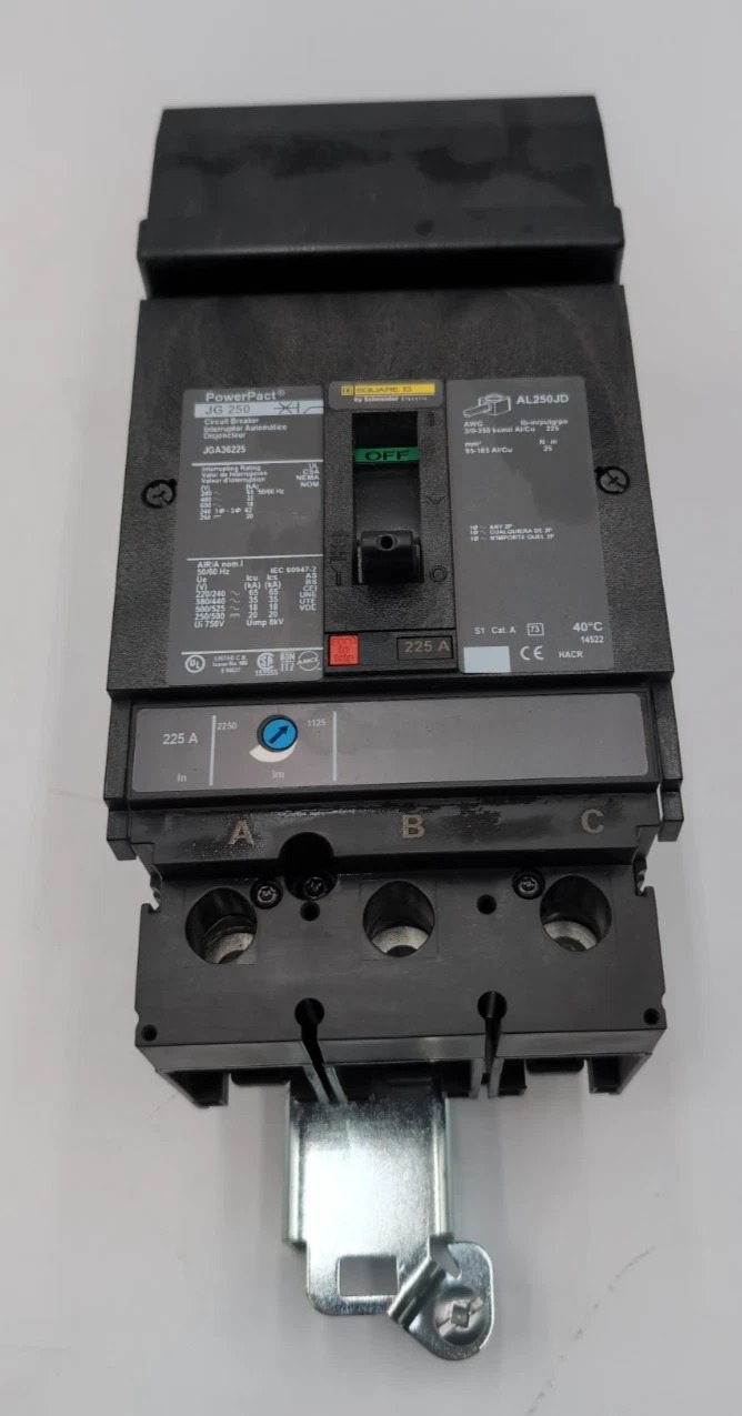 225 Amps, Square D #JGA36225, Circuit Breaker, 3-Pole, 600 Volts, NEW - Image 1