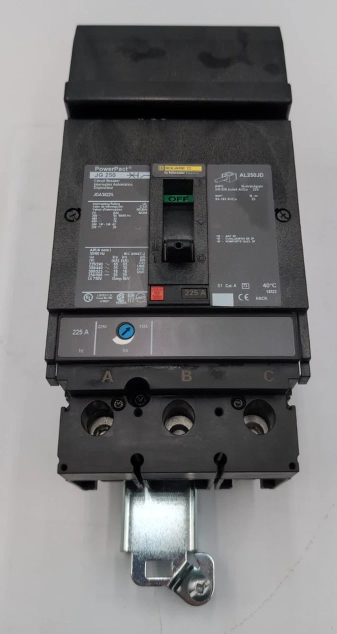 225 Amps, Square D #JGA36225, Circuit Breaker, 3-Pole, 600 Volts, NEW - Image 7