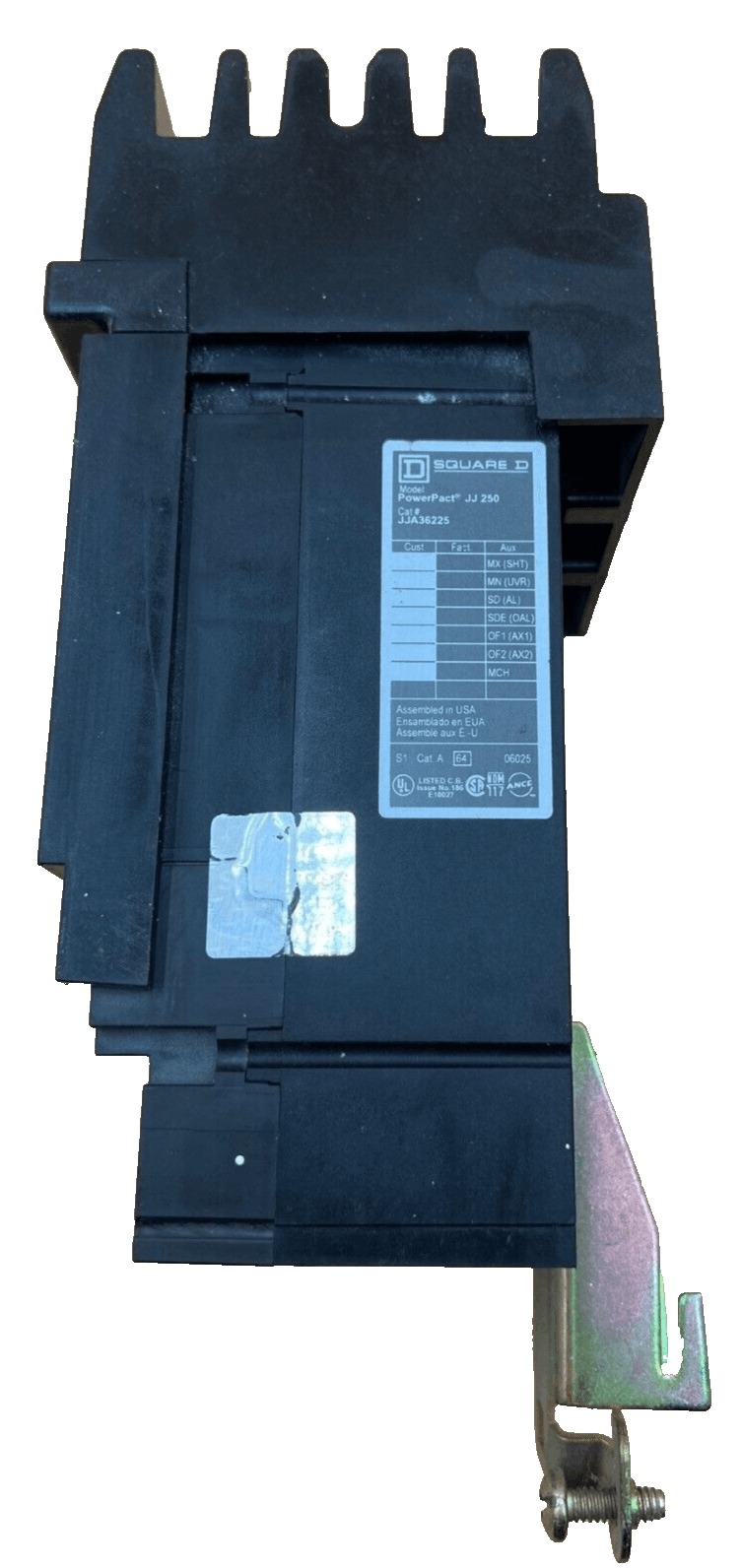 225 Amps, Square D #JJA36225, I-Line Circuit Breaker, 3-Pole, 600 Volts - Image 2