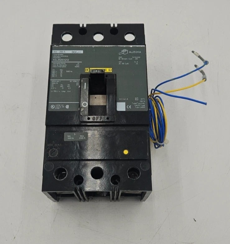 200 Amps, Square D #KAL26200, Circuit Breaker, 2-Pole, 600 Volts - Image 1