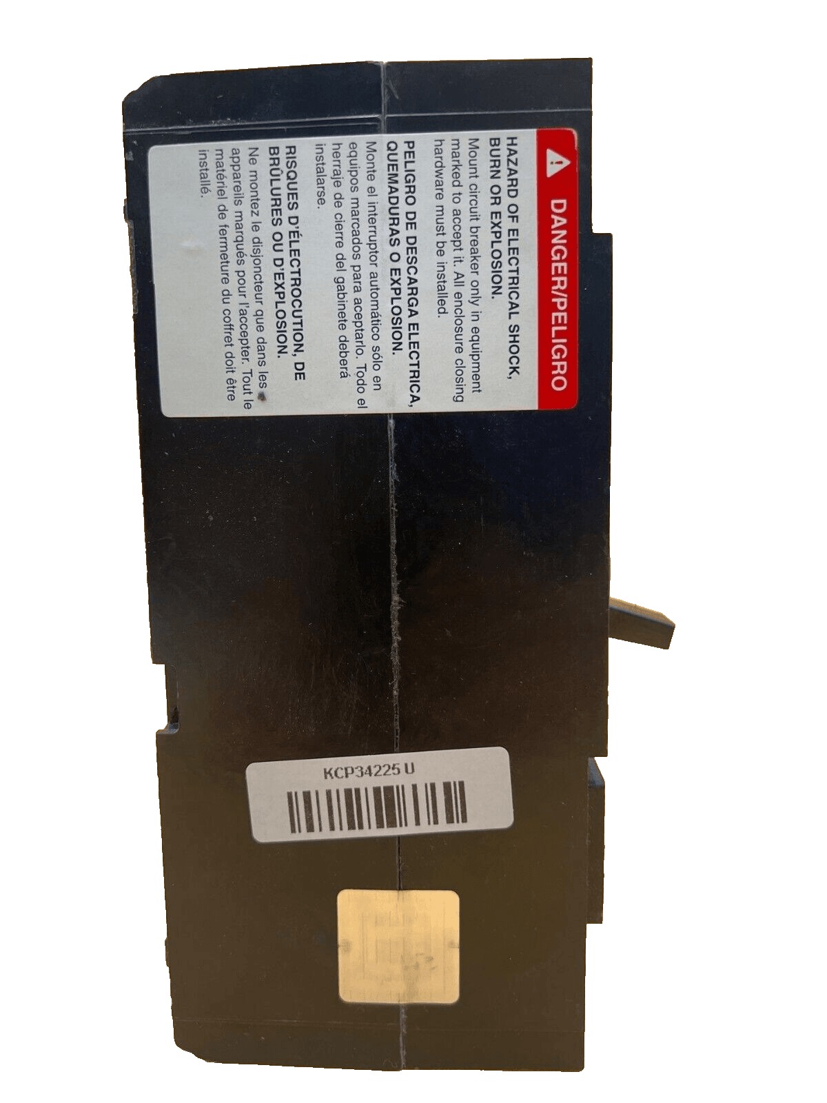 225 Amps, Square D #KCP34225, Circuit Breaker, 3-Pole, 480 Volts, Lug to Lug - Image 4