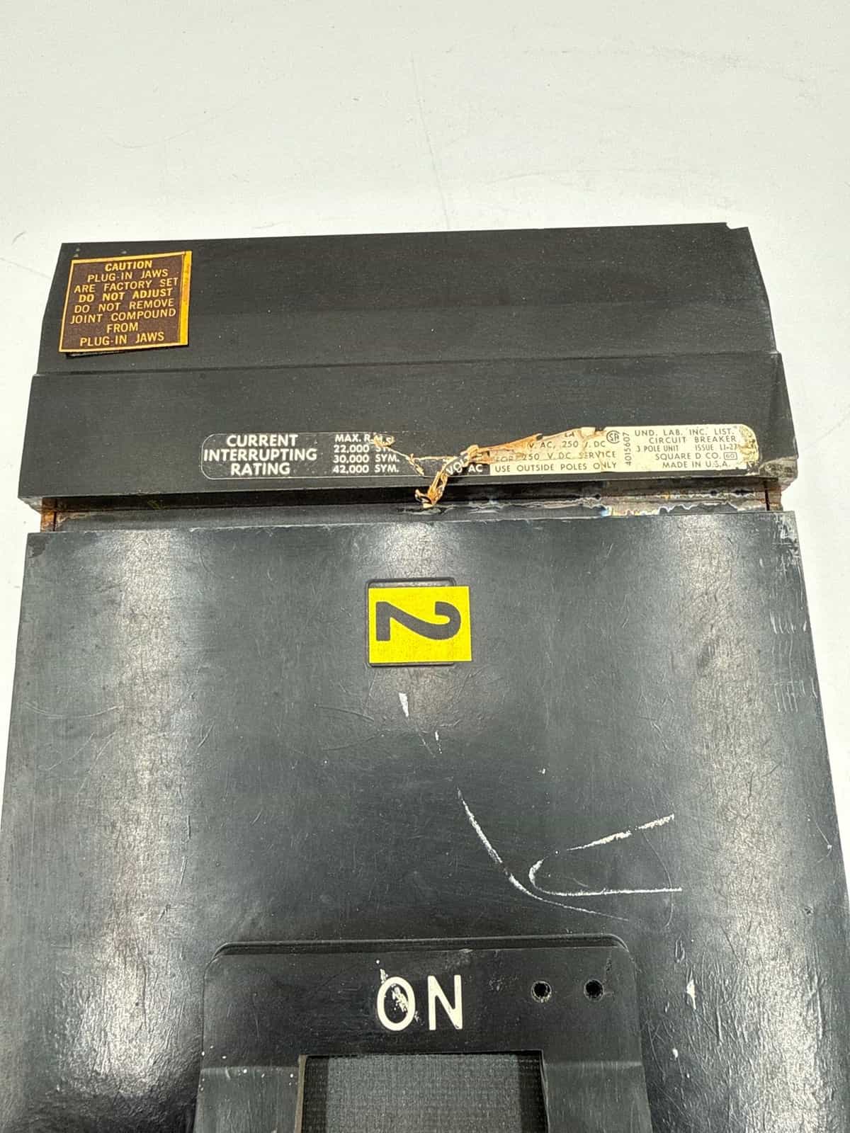 300 Amps, Square D #LA, I-Line Circuit Breaker, 3-Pole, 600 Volts - Image 2