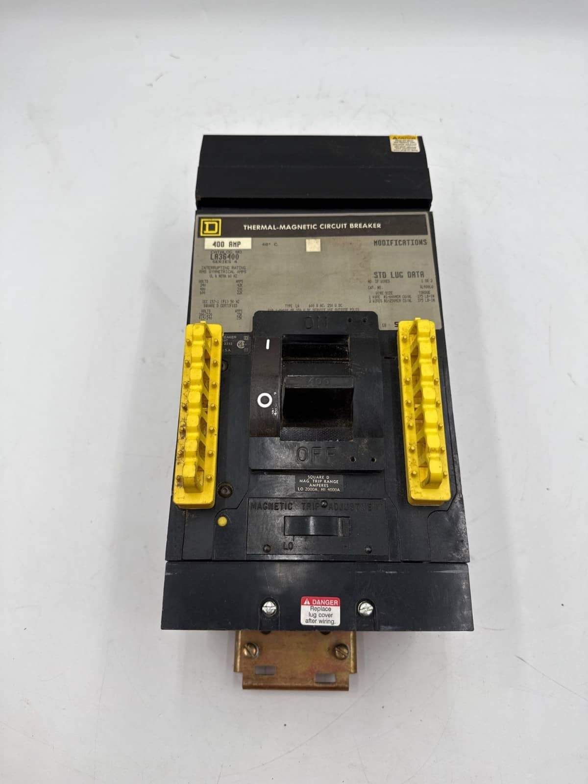 400 Amps, Square D #LA36400-Gray, I-Line Circuit Breaker, 3-Pole, 600 Volts - Image 1