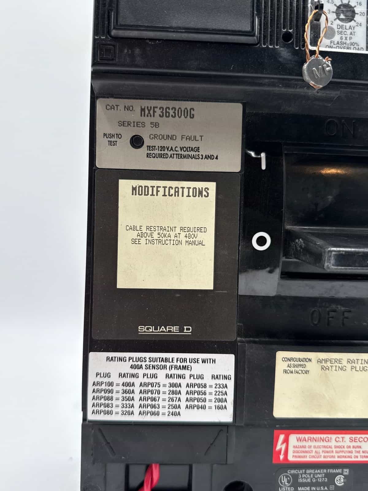300 Amps, Square D Micrologic, Circuit Breaker, 3-Pole, 600 Volts, LSIG - Image 2