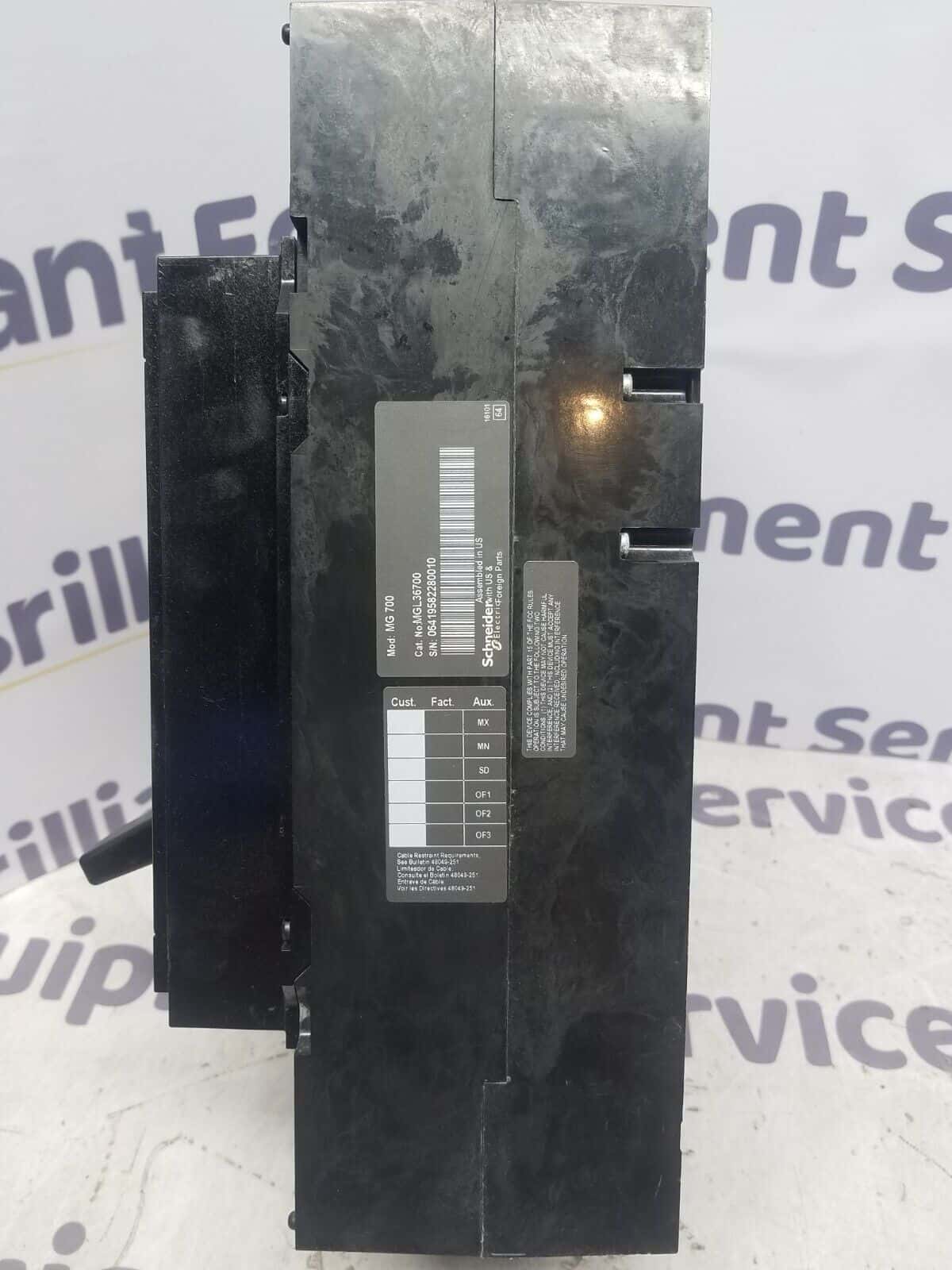 700 Amps, Square D #MGL36700, Circuit Breaker, 3-Pole, 600 Volts, Bolt-On - Image 4