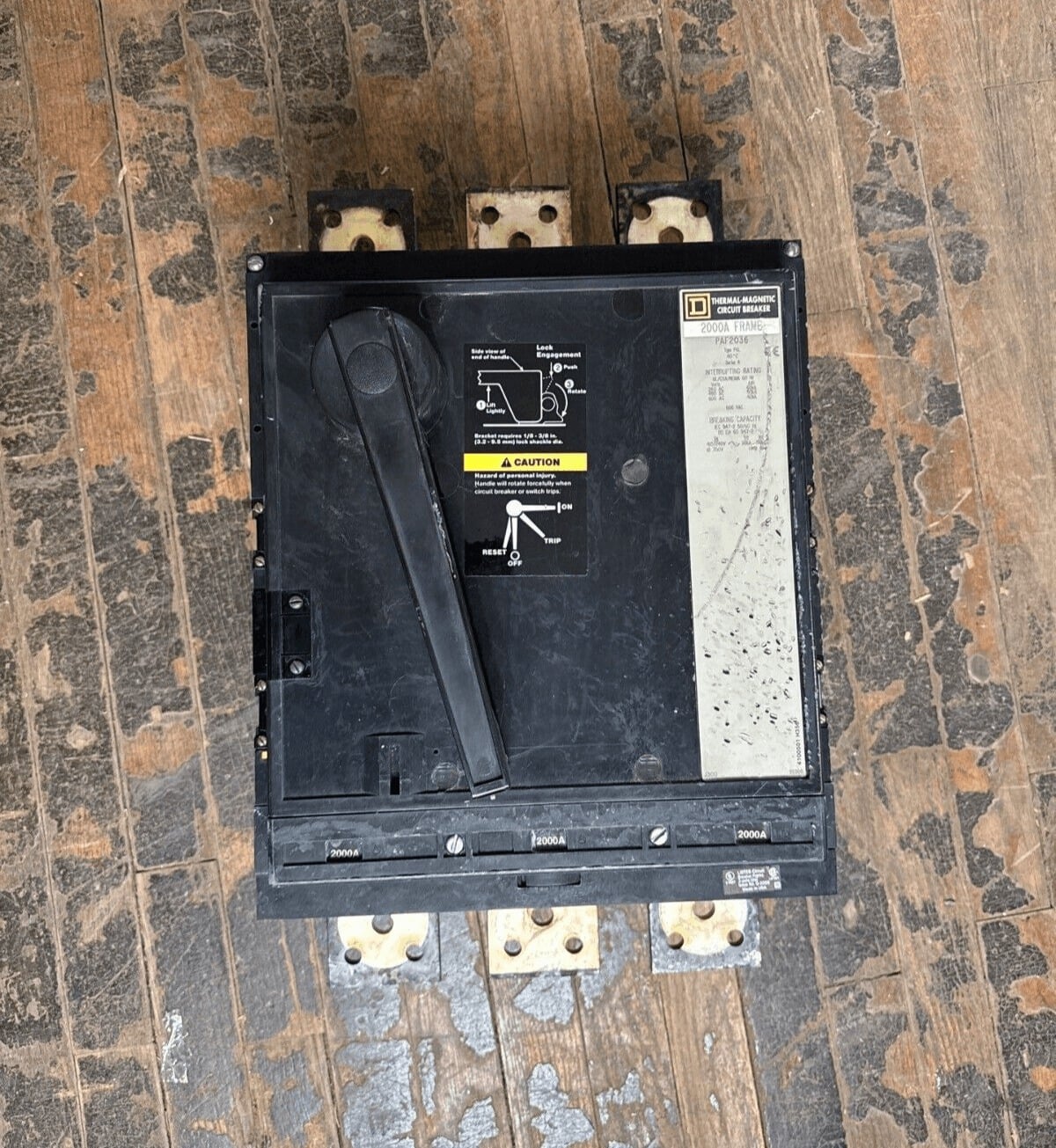 2000 Amps, Square D #PAF2036, Circuit Breaker, 3-Pole, 600 Volts - Image 1