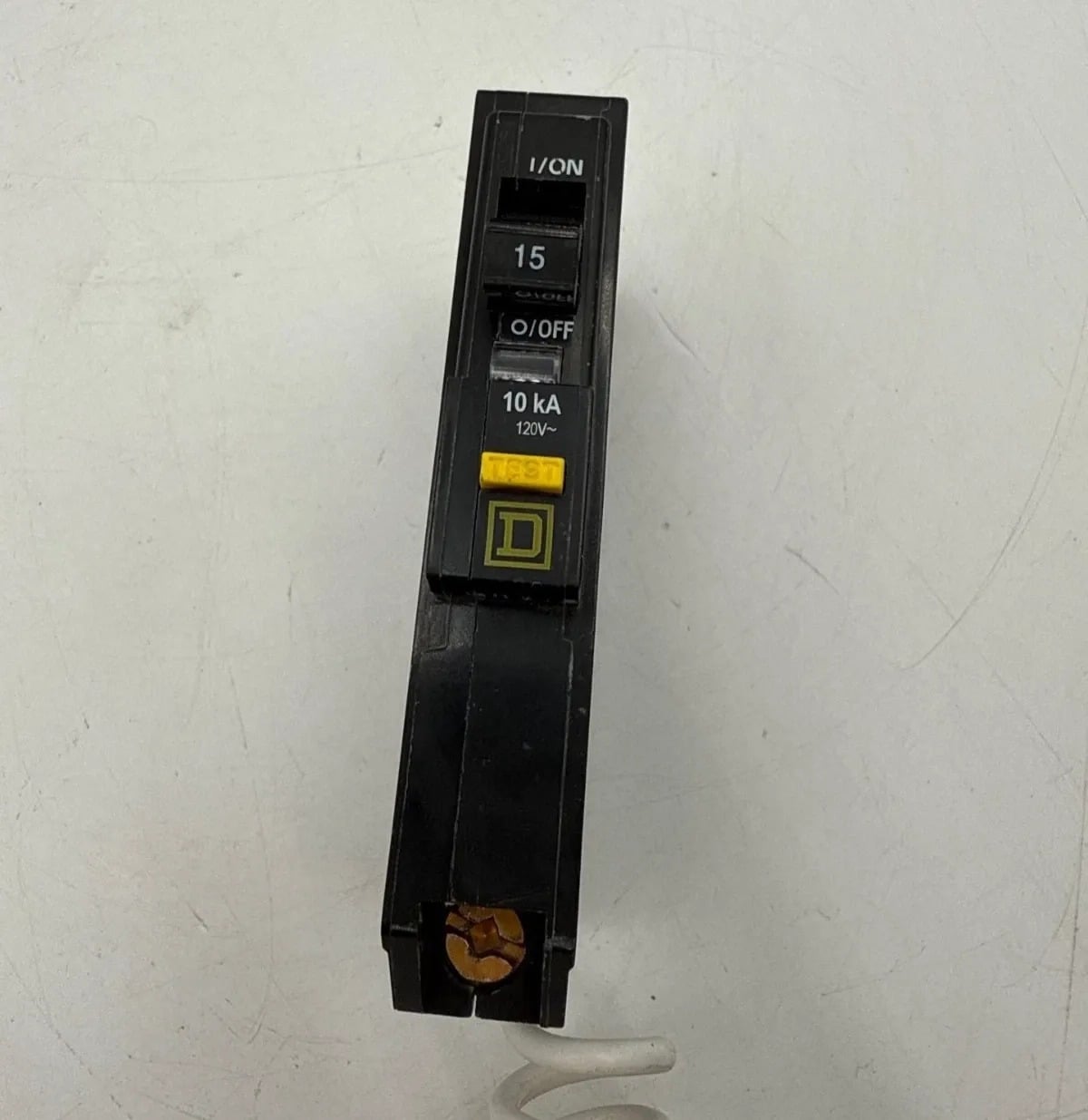 15 Amps, Square D #QOB115GFI, Circuit Breaker, 1-Pole, 120 Volts, 10kA - Image 2