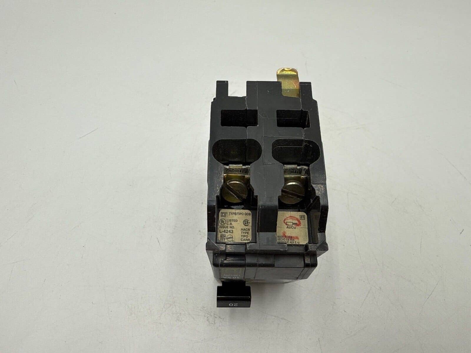 20 Amps, Square D #QOB220, Circuit Breaker, 2-Pole, 240 Volts, Bolt-On (2 available) - Image 5