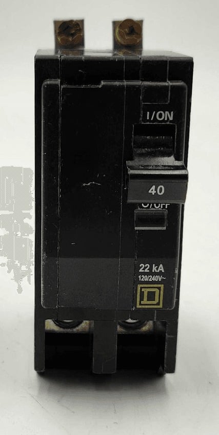40 Amps, Square D #QOB240VH, Circuit Breaker, 2-Pole, 240 Volts - Image 1