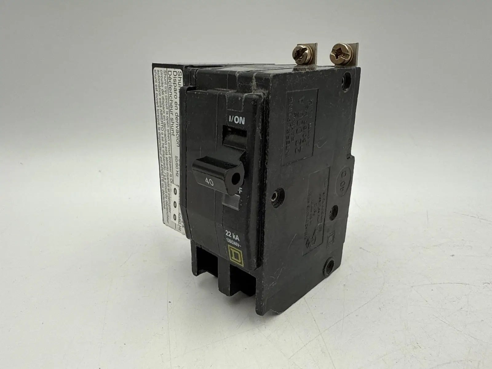 40 Amps, Square D #QOB240VH1021, Circuit Breaker, 2-Pole, 240 Volts, Shunt Trip, 22kA, NEW - Image 4