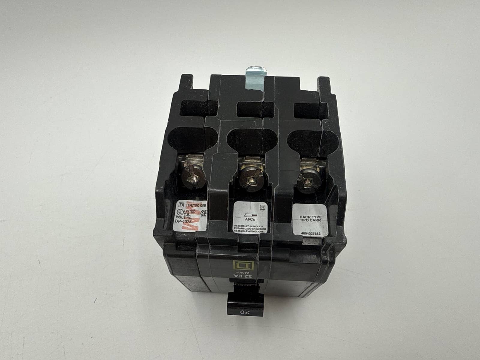 20 Amps, Square D #QOB320VH, Circuit Breaker, 3-Pole, 240 Volts, 22kA, NEW - Image 5