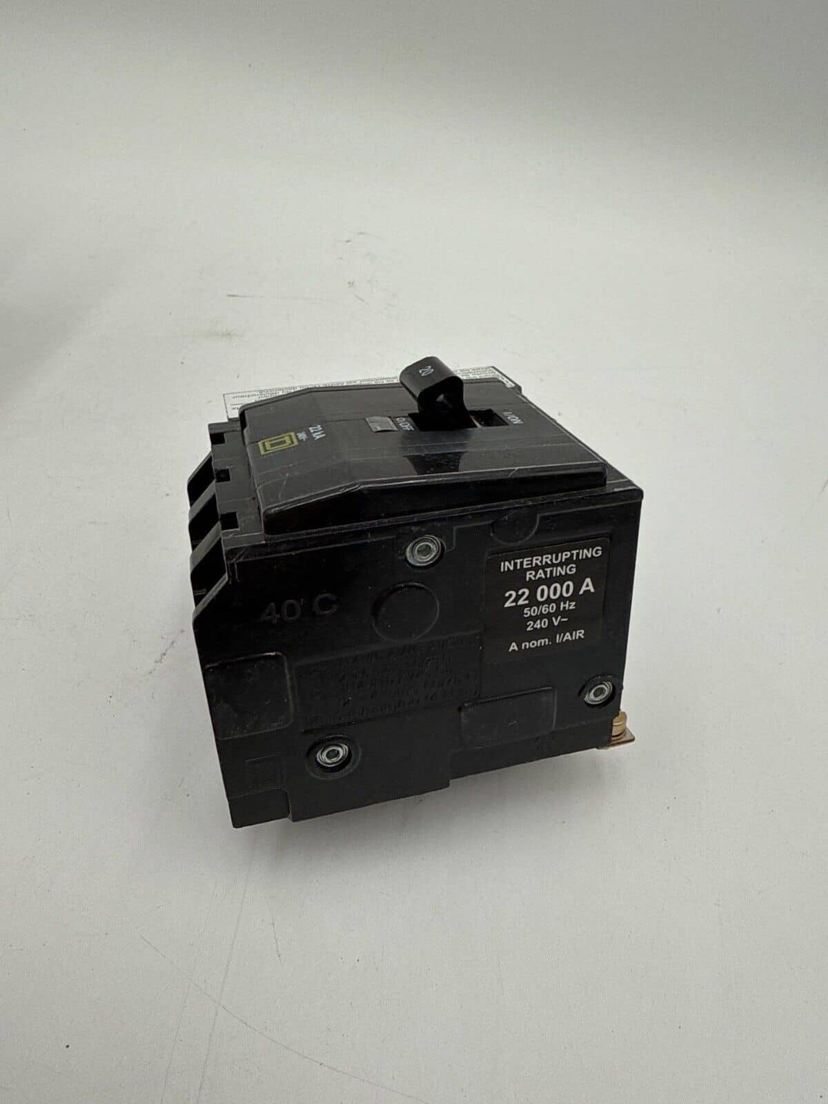 20 Amps, Square D #QOB320VH1021, Circuit Breaker, 3-Pole, 240 Volts, Shunt Trip, 22kA, Bolt-On, NEW - Image 5