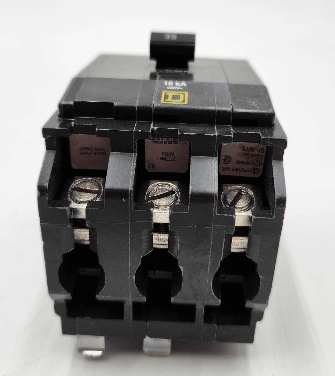 35 Amps, Square D #QOB335, Circuit Breaker, 3-Pole, 240 Volts, 10kA - Image 4