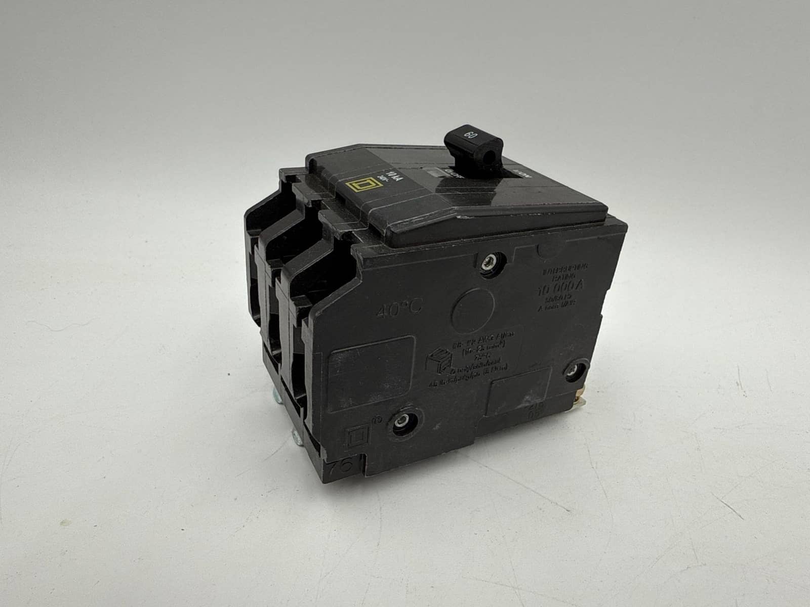 60 Amps, Square D #QOB360, Circuit Breaker, 3-Pole, 240 Volts, Bolt-On - Image 4