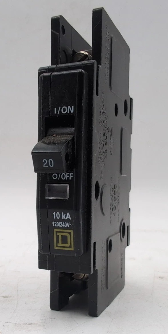 20 Amps, Square D #QOU120, Miniature Circuit Breaker, 1-Pole, 240 Volts, 10kA, NEW - Image 2