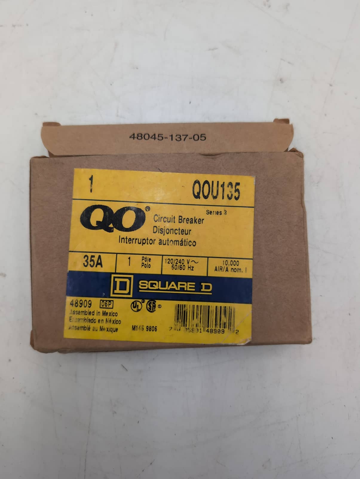 35 Amps, Square D #QOU135, Circuit Breaker, 1-Pole, 240/120 Volts, NEW - Image 8