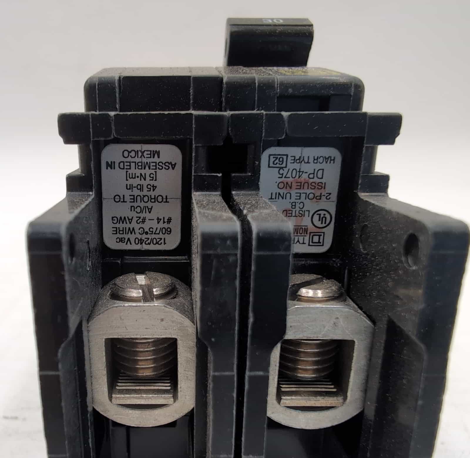 30 Amps, Square D #QOU230, Miniature Circuit Breaker, 2-Pole, 240/120 Volts, 10kA, Bolt-On, NEW - Image 5