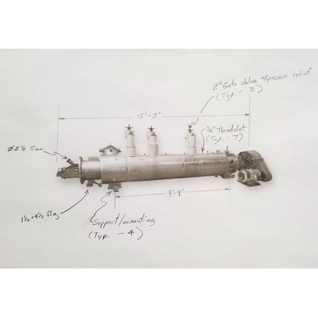 Bepex #SJS-16-10, 15 HP, 230/460 V., 1765 RPM, 3-ph., solidaire paddle dryer cooler - Image 2