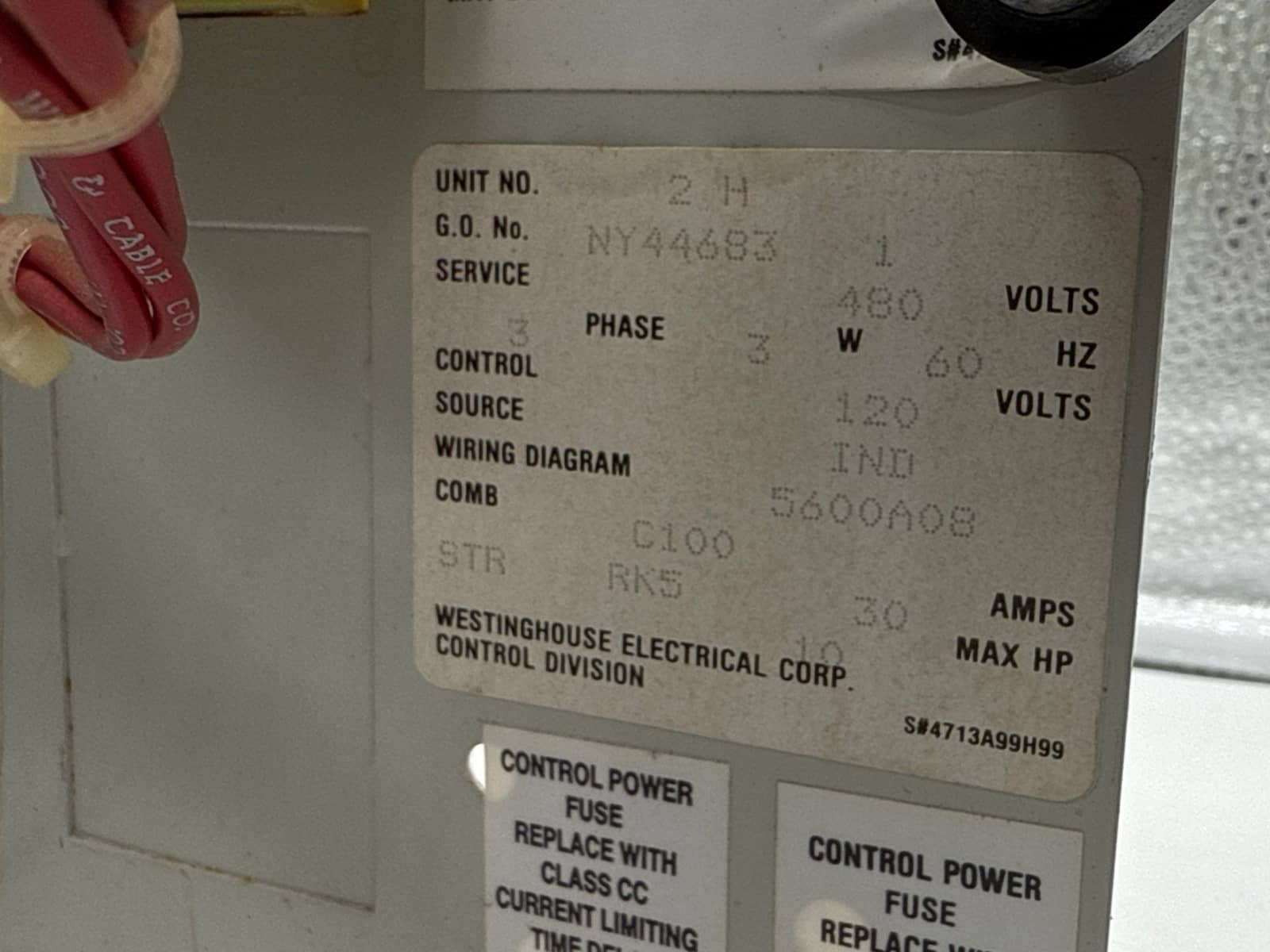 Eaton #Freedom-2100, 12", 30 Amp, MCC Bucket Size 1 Starter A200M1CAC - Image 7