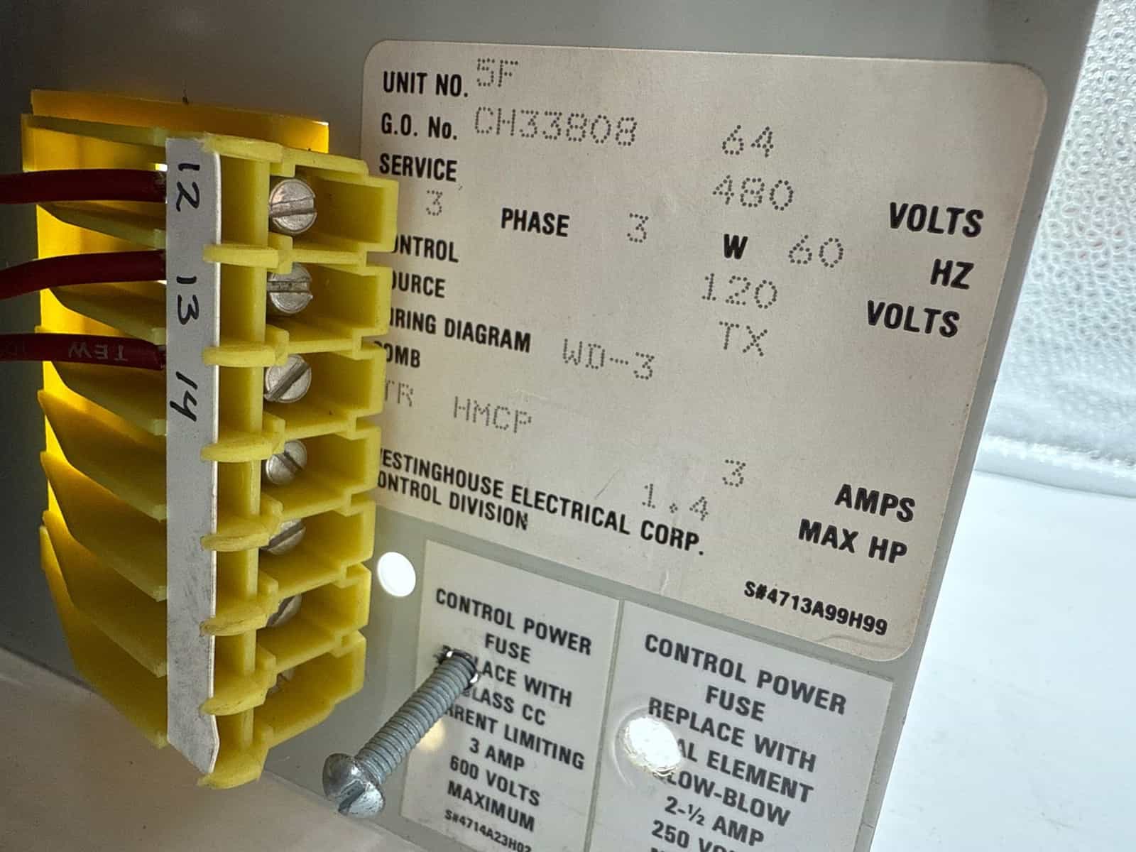 Eaton #Freedom-2100, 12", 3 Amp, MCC Combo Bucket HMCP003A0C Size 1 Starter - Image 6
