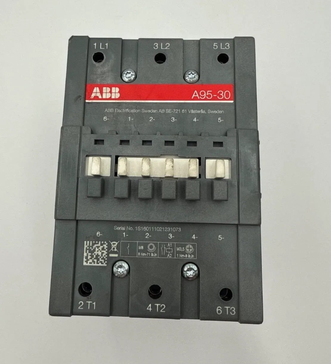 145 Amp. ABB #A95-30, Contactor, 3-Pole, 600 Volts, 3PH, 75 HP, 220-230 Volts Coil, 50 Hz., 230-240 Volts, 60 - Image 3