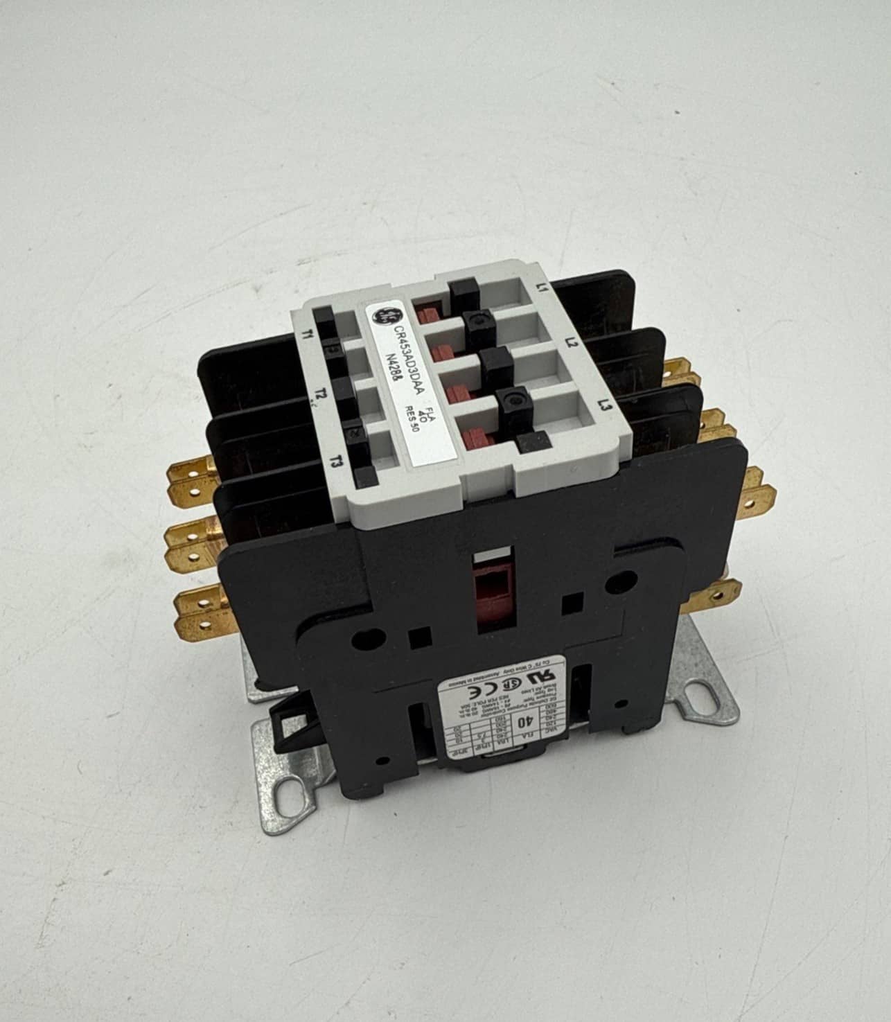 40 Amp. General Electric #CR453AD3DAA, Definite Purpose Contactor, 3-Pole, 550-600 Volts Coil - Image 4