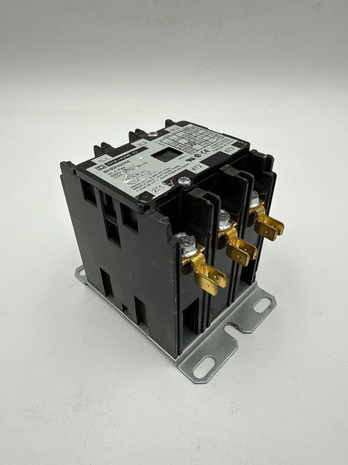 40 Amp. Square D #8910DPA33V04, Definite Purpose Contactor, 3-Pole, 600 Volts, 277 Volts Coil, 3PH, 20 HP - Image 5