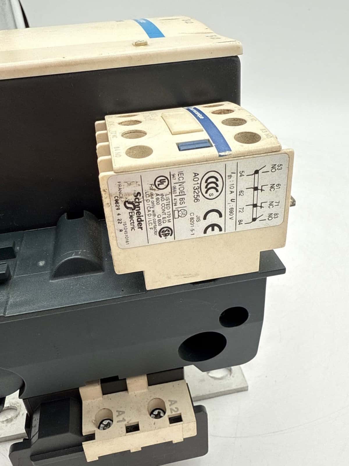 150 Amp. Telemecanique #LC1F150, Contactor, 3-Pole, 440 Volts, 3PH, 127 Volts Coil, 40-400 Hz., LX9FF127 - Image 5