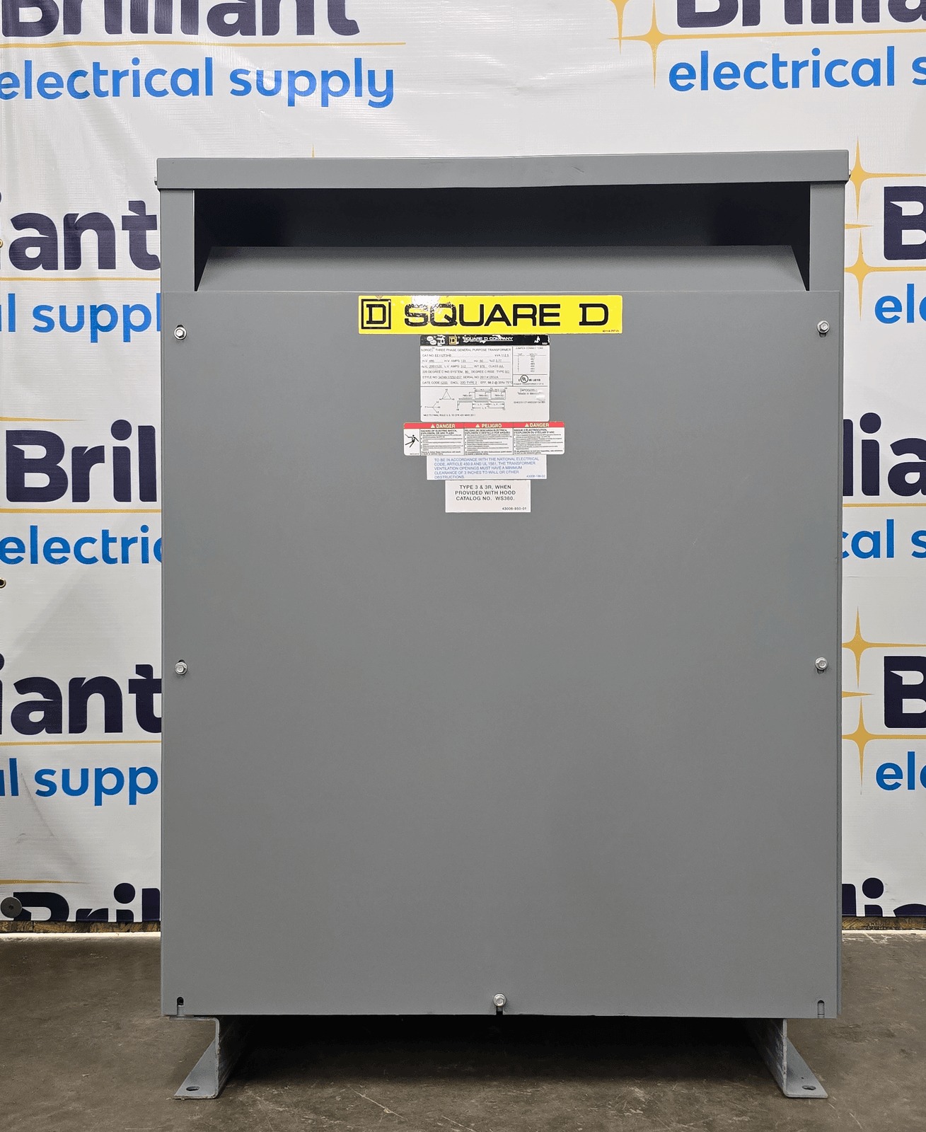 112.5 KVA 480 Primary, 208/120 Secondary, Square D #EE112T3HB, Dry Type Transformer, 3 Phase, NEMA 1 - Image 5
