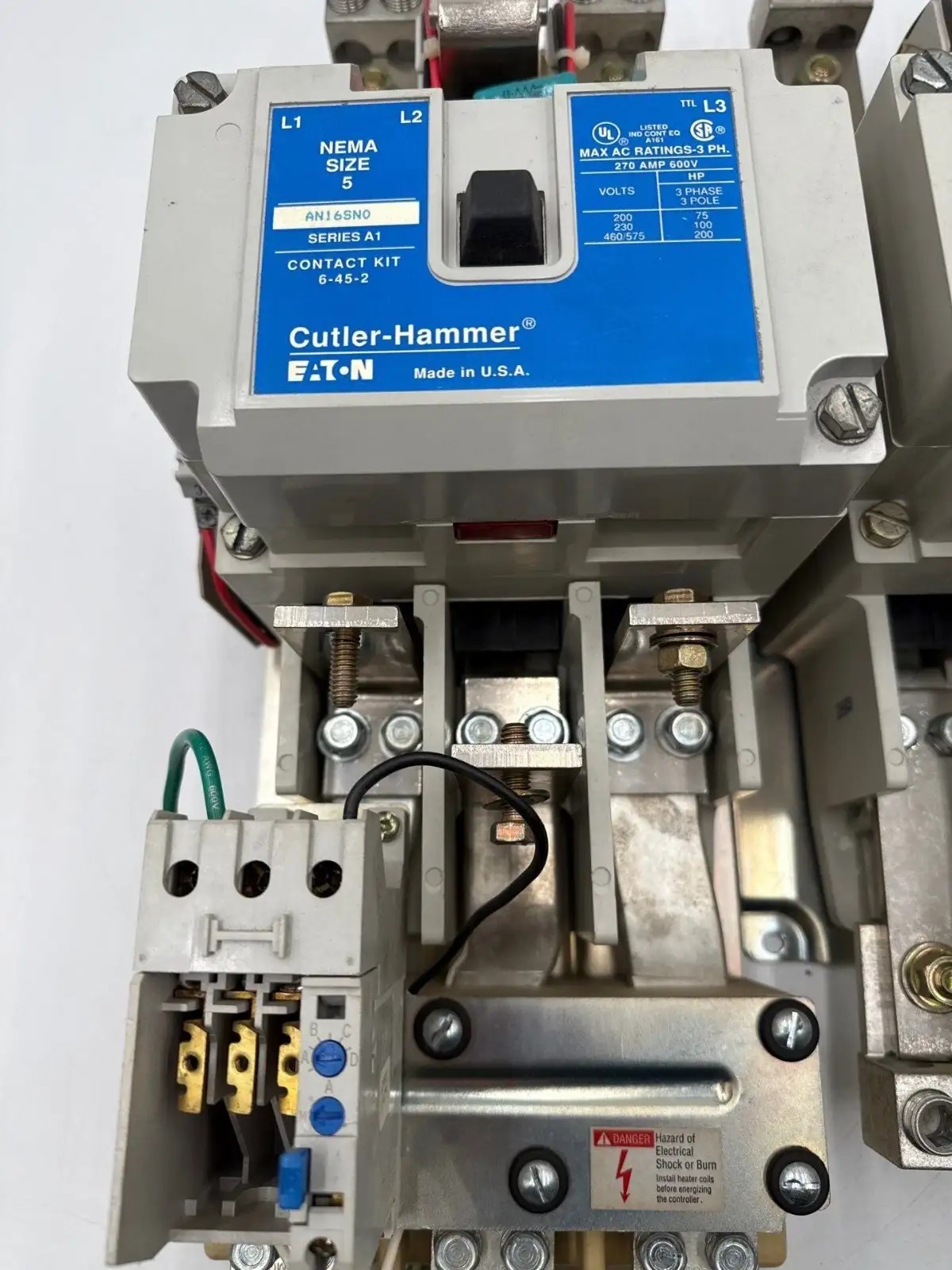 270 Amp, Cutler-Hammer #AN16SN0, NEMA Size 5 Reversing Starter CN15SN3, 3-Pole, 200 HP, 110/120 Volts Coil - Image 3