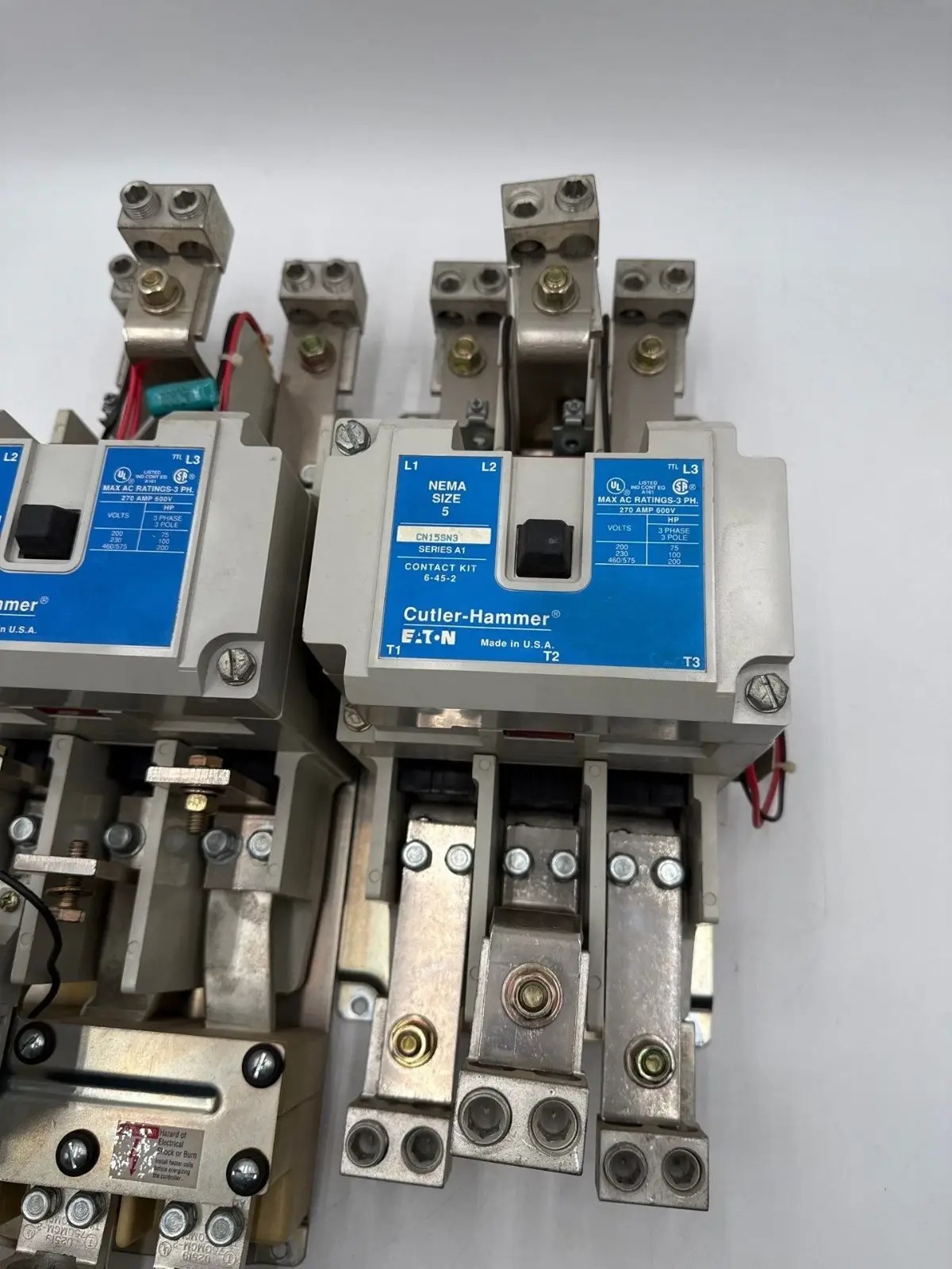 270 Amp, Cutler-Hammer #AN16SN0, NEMA Size 5 Reversing Starter CN15SN3, 3-Pole, 200 HP, 110/120 Volts Coil - Image 6