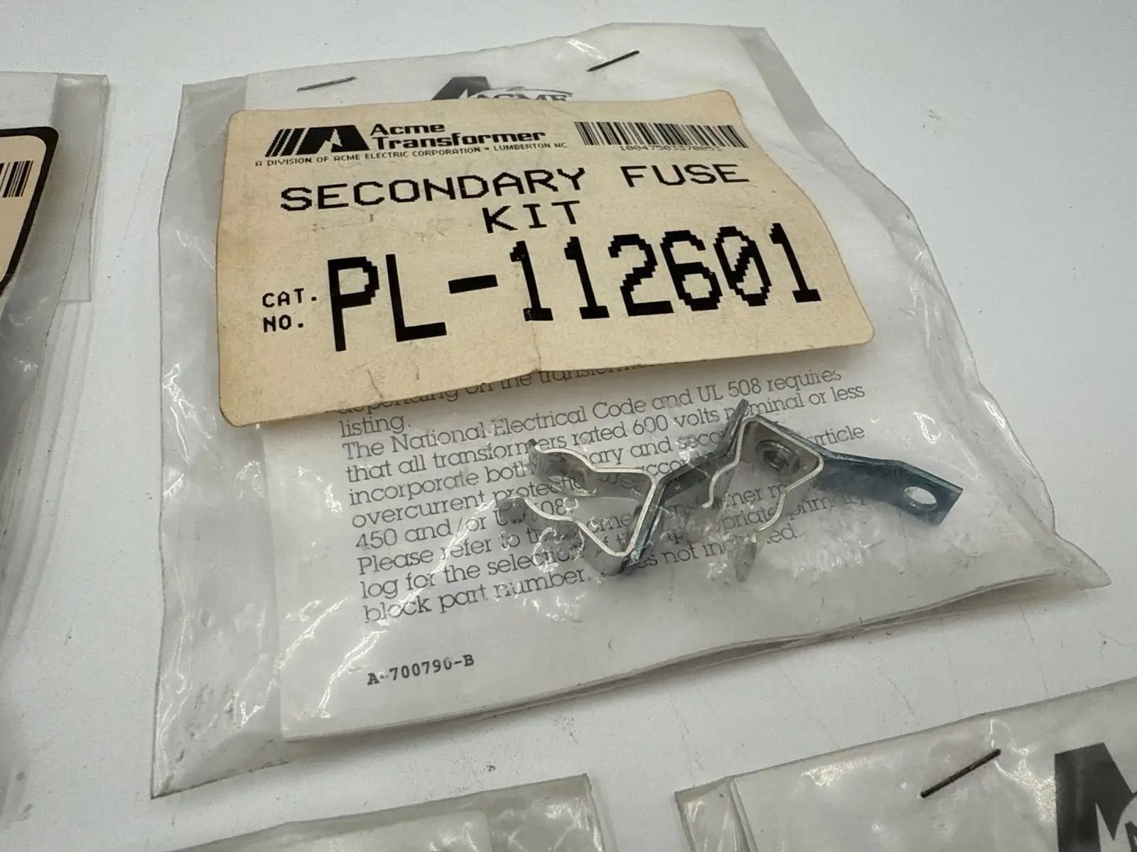 Acme #PL-112601, Transformer Secondary Fuse Kit For 13/32" x 1-1/2", NEW, LOT of 5 - Image 4