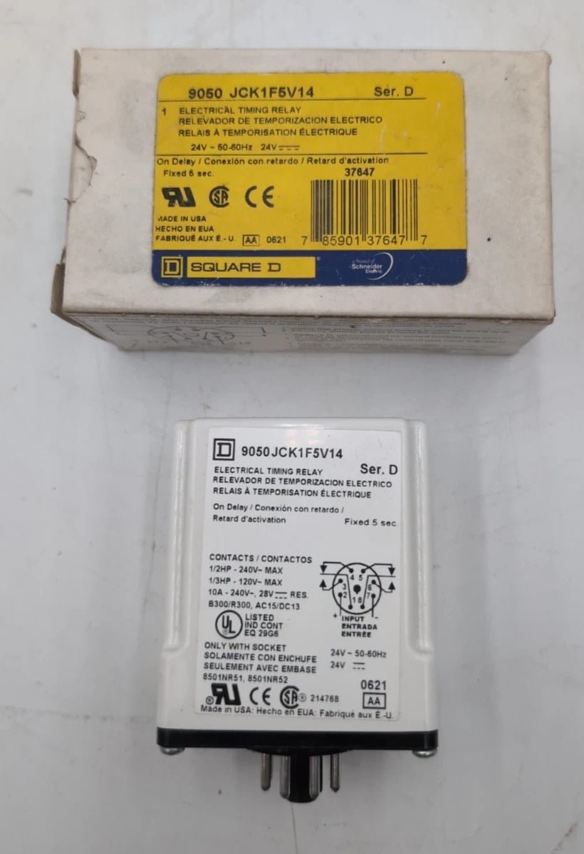 Square D #9050JCK1FV14, Off Delay Time Relay, NEW - Image 1