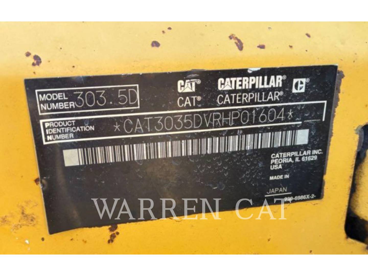 Caterpillar 303.5D, 4525 hours, S/N: RHP01604, 2012 - Image 5