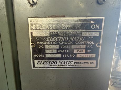 6" x 12" Electro-Matic #612, surface grinder, 13" X, 6.75" Y, 12" Z, 3450 RPM - Image 4